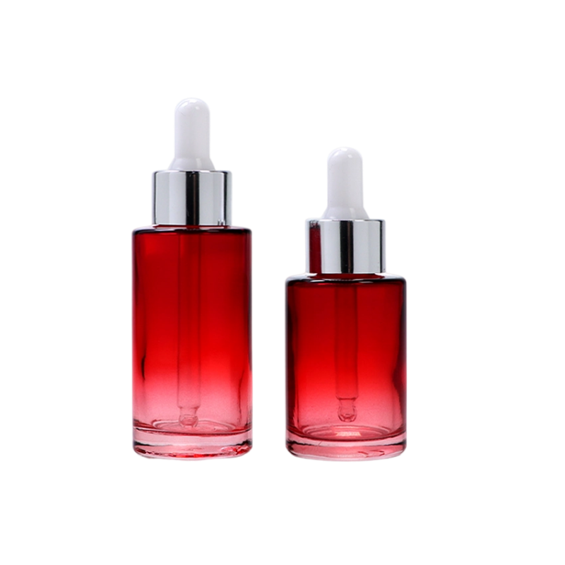 30ml 40ml Gradient røde kosmetiske glasdråbeflasker